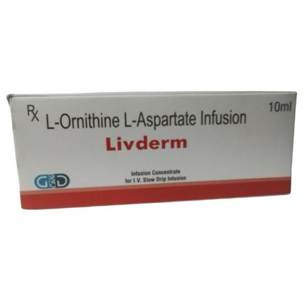 Livderm-Infusion L-Ornithine L-Aspartate 5gm/10ml